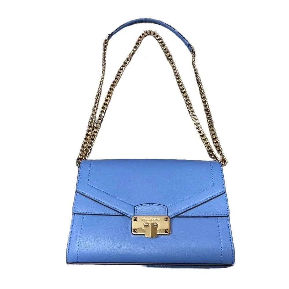 🌟70% OFF🌟NEW🌟 Michael Kors Kinsley Medium Flap Shoulder Bag French Blue